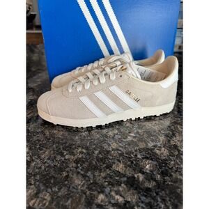 Adidas Gazelle Golf Shoes Womens 7.5 Wonder White Cloud White JI3940 NEW